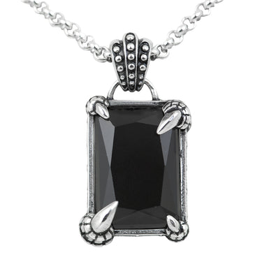 dragon claw black emerald pendant necklace